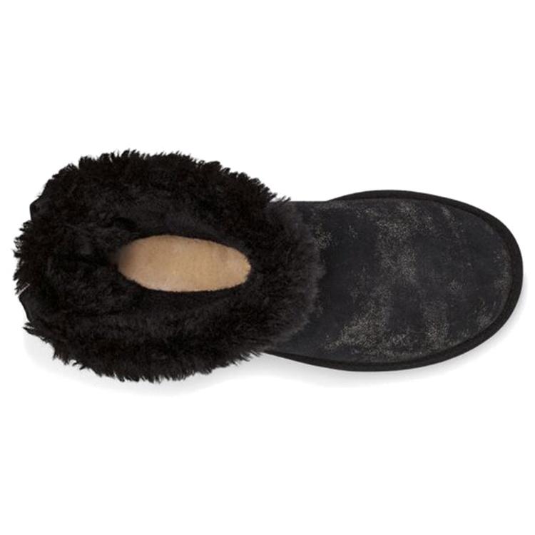 (WMNS) UGG Mini Bailey Bow Glimmer Black Women's 1125795-BLK