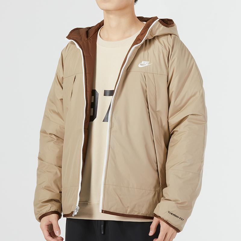 Nike Reversible Hooded Warm Cotton Jacket Men Jacket Khaki DH2784-247