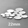 10pcs Round Blank Tag Charm Stainless Steel Pendant Charms For Jewelry Making DIY Supplies Material Silver Color 6-30mm Findings