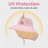 2026 My Little Pony Unicorn Kids' Wide-Brim Sun Hat - Summer Sun Protection for Girls