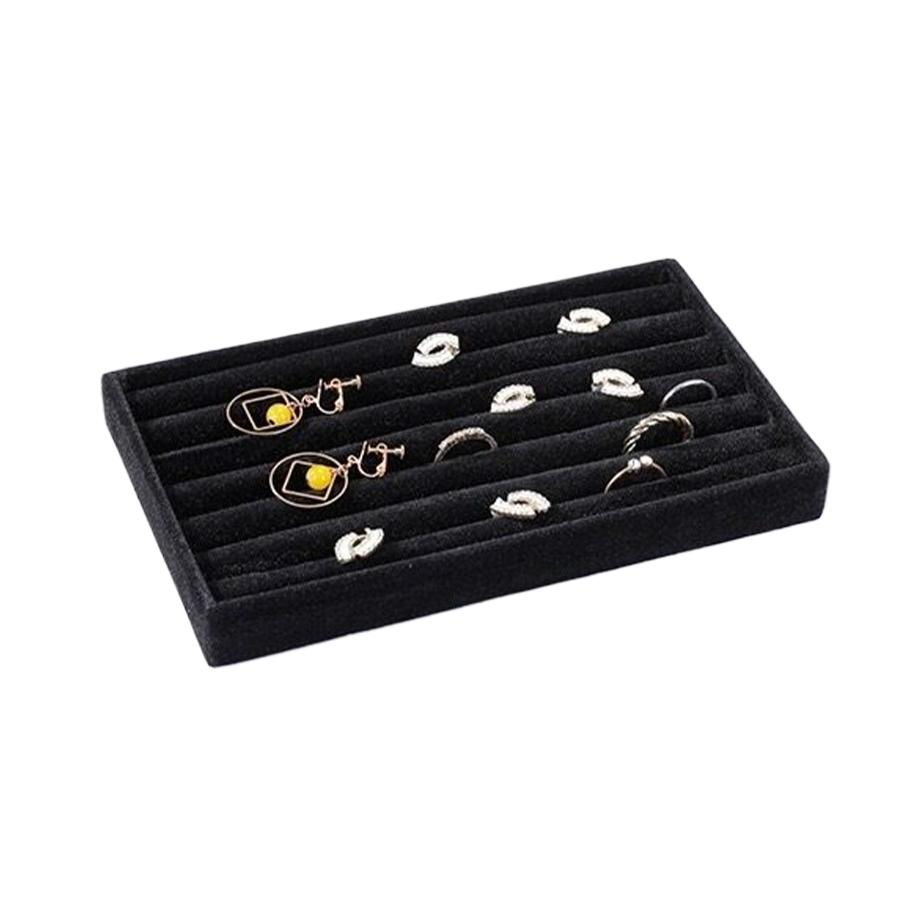 

1PC, Flocking Jewelry Box Jewelry Tray, Color: Black