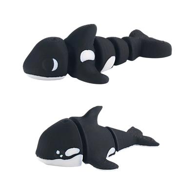 3D Printing Two Black And White Shark Models, 3D Toys That Simulate Marine Life, And Multi-Color Figurine Models