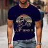 Just Send It Print Shirt Motorcycle Graphic Men Women T-shirts Vintage Style Motocross Gift Classic T Shirts Street Men Tshirt