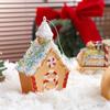 Gold Christmas Tree Pendant Matte Finish Shimmering Little Bear Squirrel Ornament Cartoon Christmas House