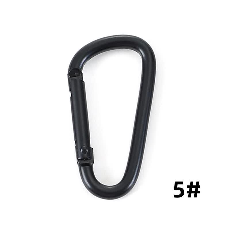 Tolex D-Shape Black Aluminum Carabiner