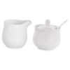 Ceramic Sugar Box with Lid and Spoon Retro Creamer Pitcher Set for Tea Coffee Table Kitchen Tableware