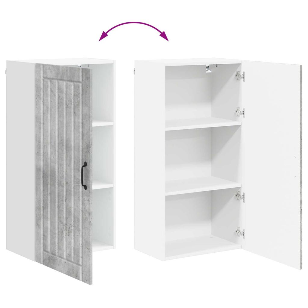 Wall Cabinet LUCCA Concrete Grey 50 x 31 x 100 cm Particleboard