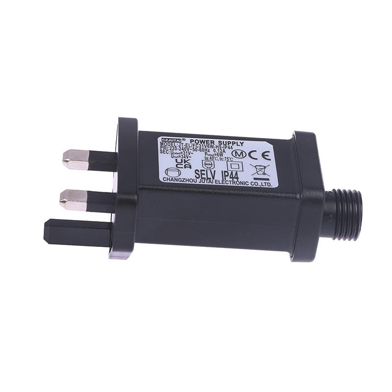 Wechselstrom 220V auf 31V DC 6W 8 Funktionen SELV LED Lampentreiber UK Stecker Schalter Adapter IP44 Wasserdicht Laserbeleuchtung Europa Netzteil