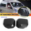 For Toyota HiAce Granvia Commuter  - ABS Car Rearview Side Mirror Cover Wing Cap Exterior Door Trim Adhesive Sticker