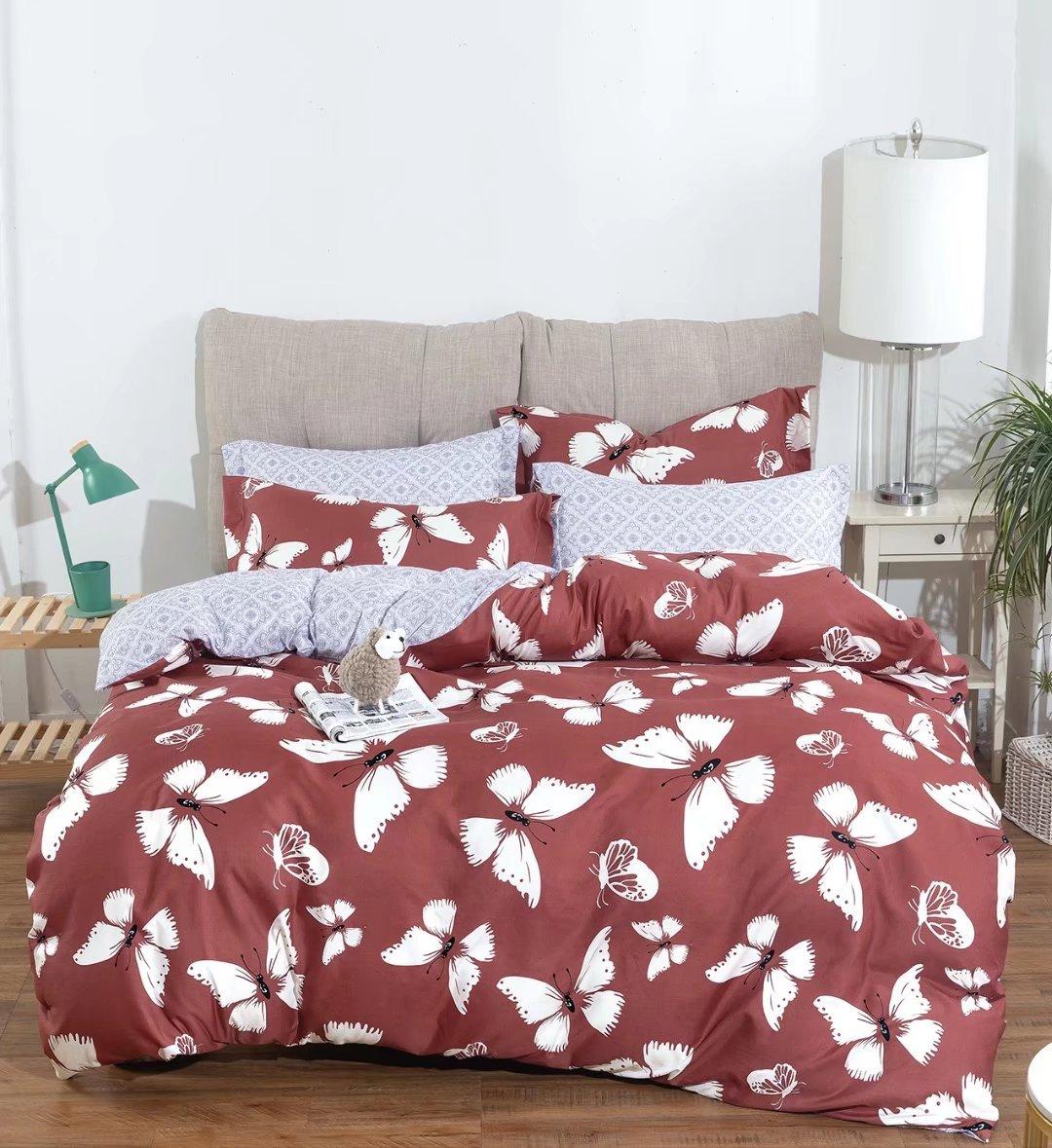 

Высококачественный легкий роскошный комплект из двух или трех предметов: наволочка, пододеяльник с мелким свежим цветочным рисунком. AU King 220*240