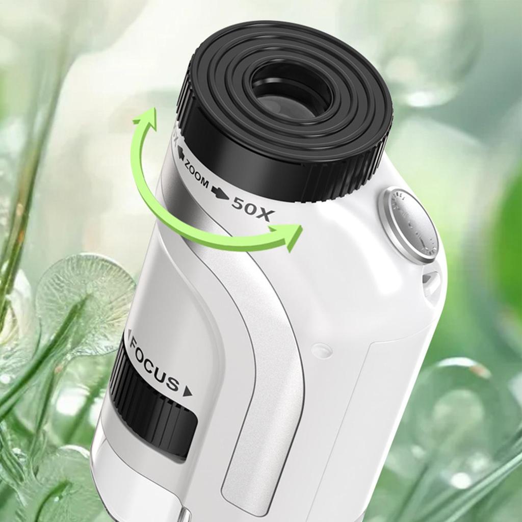 Kinder-Mikroskop Handheld 50x-300x Digiskop mit LED-Licht Tasche Handmikroskop für Kinder Jungen Mädchen Weihnachten Neujahr Geburtstag