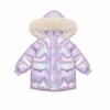Girls' Mid-Length Bright Down Jacket - Wash-Free, Warm, Thickened for Winter