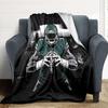 1pc Green Rugby Player Blanket, Lightweight Flannel Throw Blanket for Sofa, Bed, Travel, Camping, Living Room, Office, Couch, Chair, and Bed