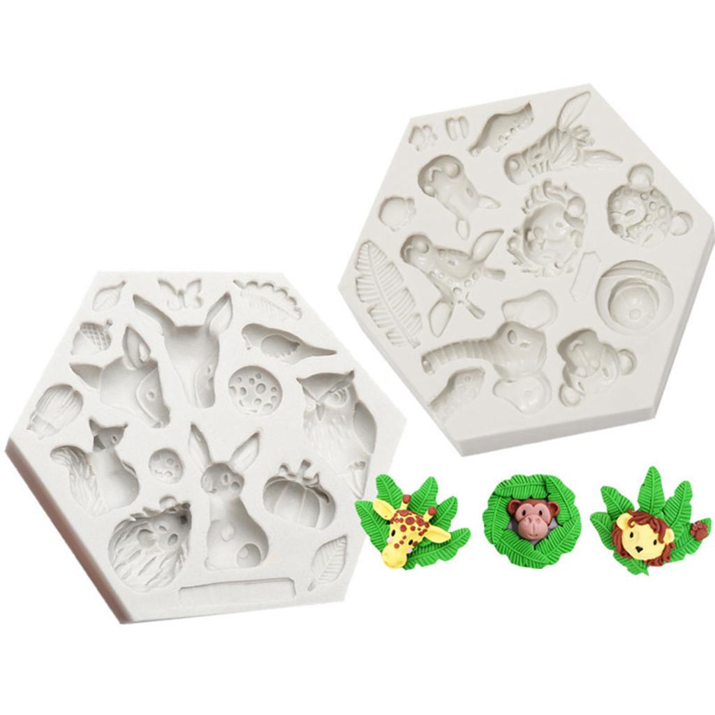 Cake Mould Animal Shape Silicone Material Fondant Mould Chocolate Moulds Baking Gadget for Home Kitchen DIY Baking Candy