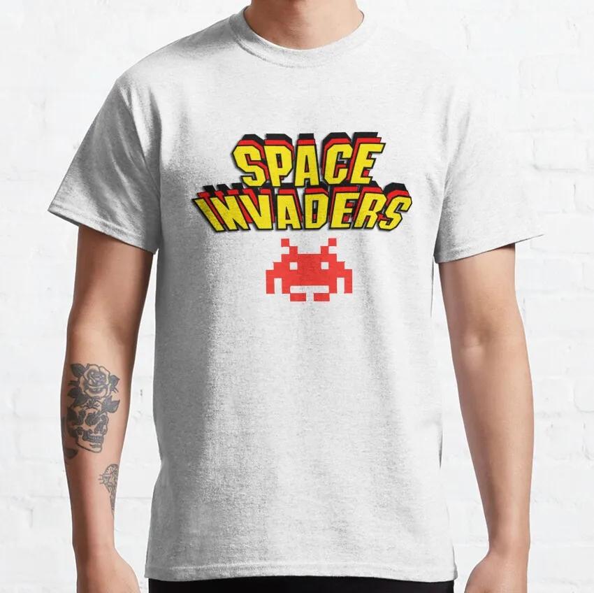 Arcade Space Invaders Video Game Retro Vintage T -Shirt for Arrivals Male Funny Top Tees 100% Cotton Novelty  Plus Size