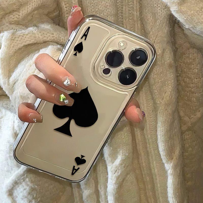 Transparent Space Case Spade A for Apple 17/15/14/13promax Phone Case 12/11 Soft Xr/xs