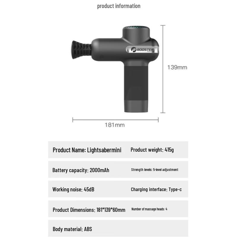 Bo Luo Jun Mini Electric Fascia Gun CN plug (adapter included)