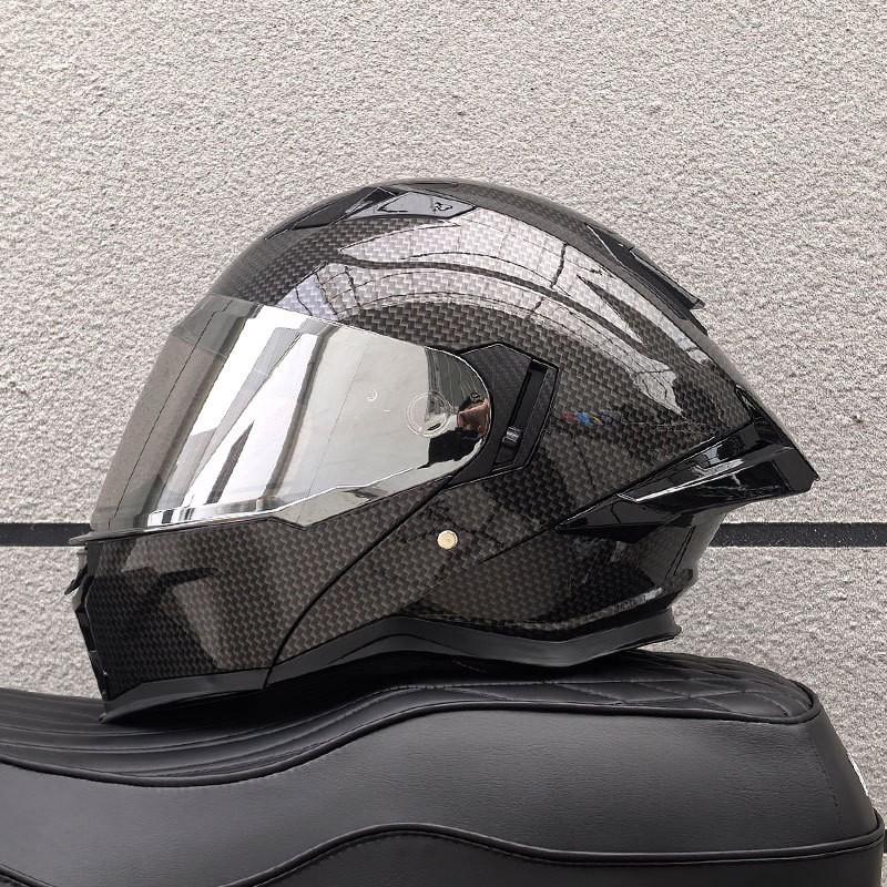 DOT ECE Certified Full Face Motorcycle Helmet Men Women ABS Shell Flip-Up Visor All-Season Use