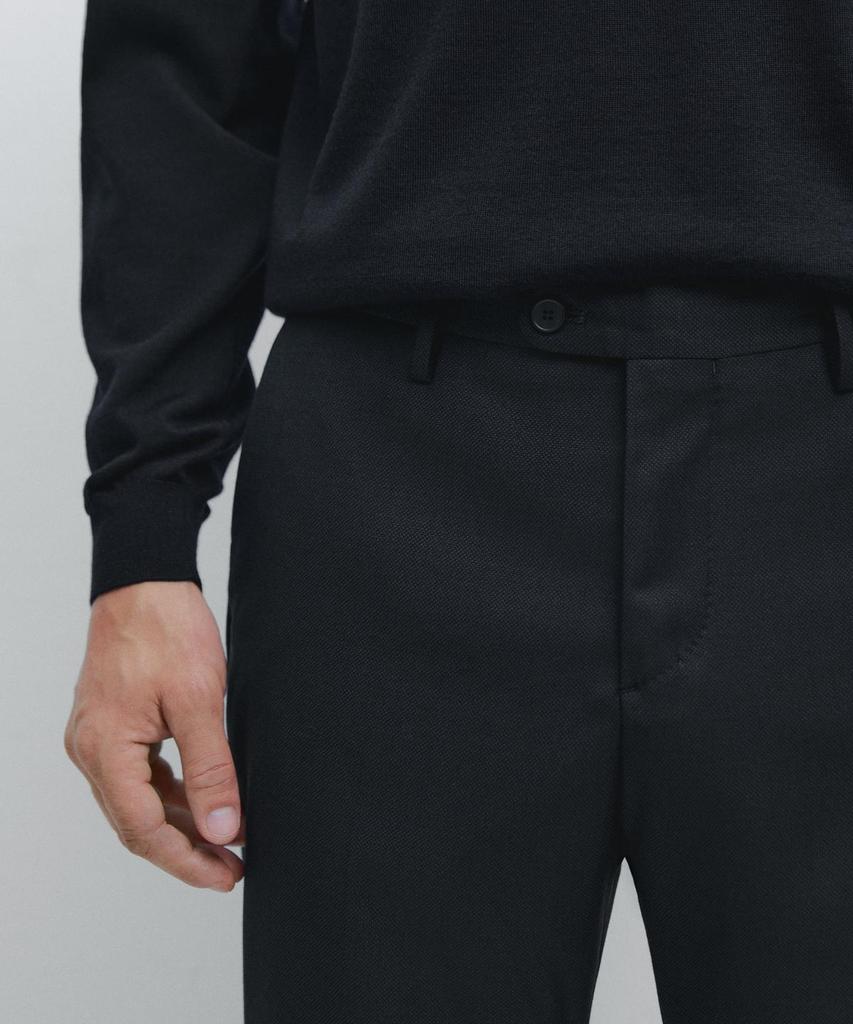 Masimodutti Cold Wool Micro Texture Suit Pants