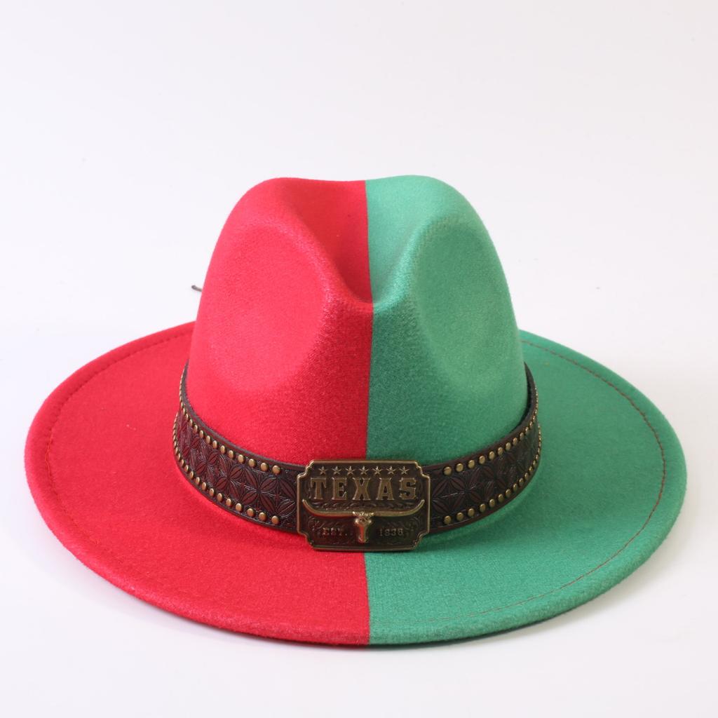 Popular European and American Classic Double-color Wide-brimmed Top Hat Men's and Women's Fashion OL Style Cowboy Hat Jazz Hat
