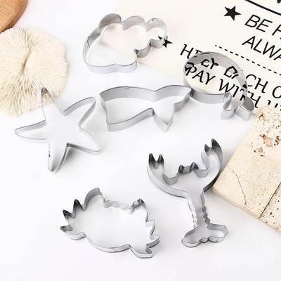 Stainless Steel Kitchen Under the Sea Biscuit Mold Ocean Creatures Cookie Cutter Baking Tools