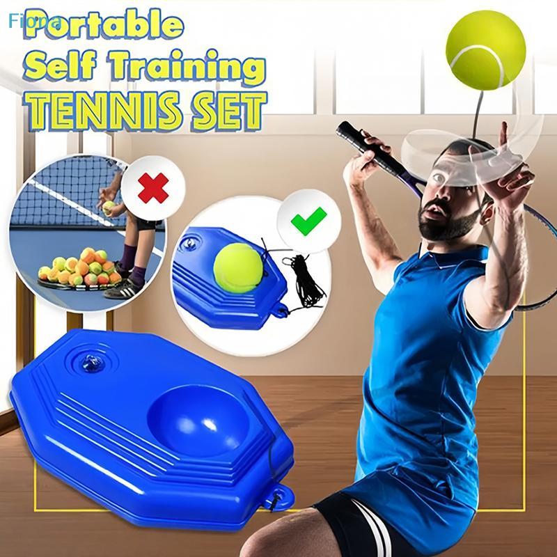 Tennis Trainer Training Practice Rebound Back Base Tool With Ball Set Self-study Player Aids Tool