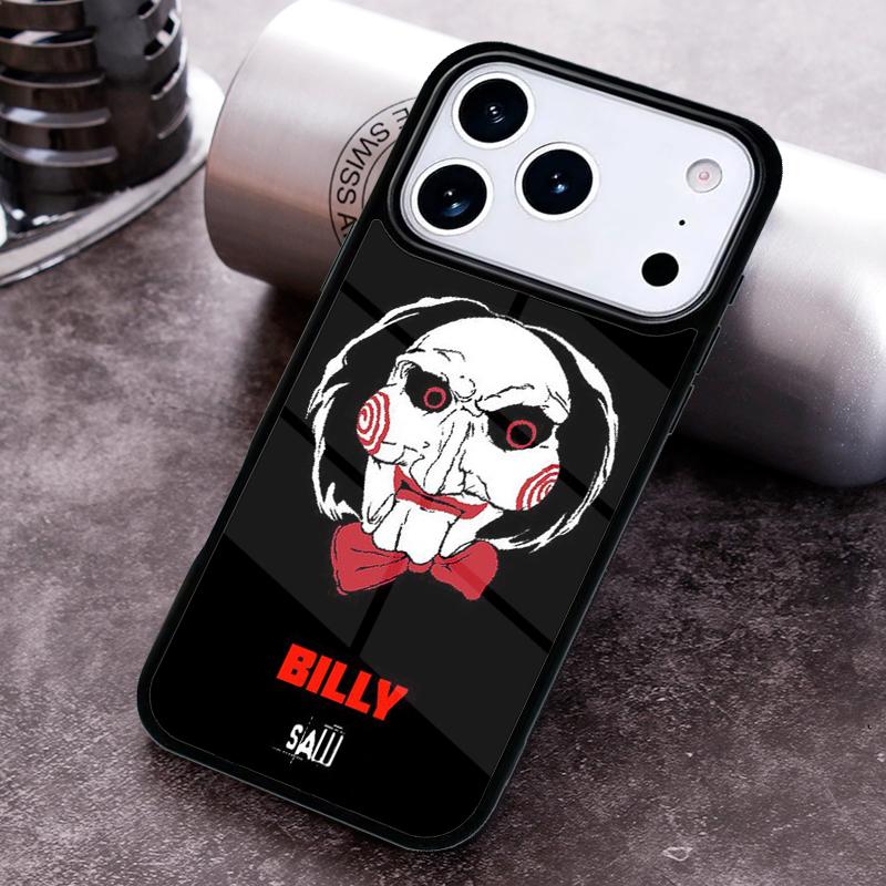 Saw Jigsaw Puppet Phone Case For iPhone 17,16e,15,14,13,12,11,Mini,Pro,MAX soft Silicone Cover