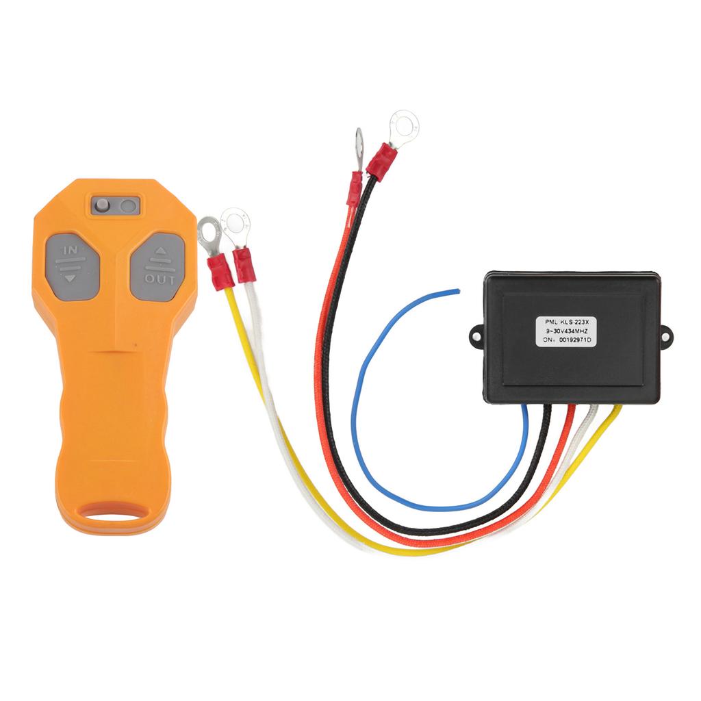 Universal Wireless Winch Remote Control Kit Waterproof Electric Winch Controller with 434MHZ Receiver for ATV Truck