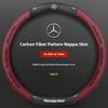 Auto Anti-Rutsch Kohlefaser Leder Lenkradbezug Für Mercedes-Benz A C E S V-Klasse GLA GLC GLK Vito Sprinter SLK Viano CLA