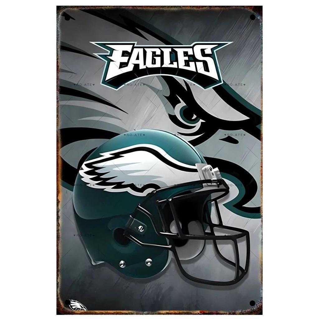 Football Helmets Metal Tin Signs Wall Decoration Plaque Vintage Art Poster Iron Painting for Man Cave Home Cafe Garden Club Bar