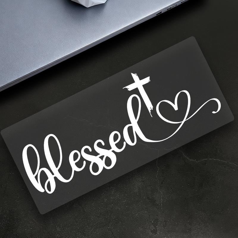 1pc Cross Blessed Motorcycle Stickers Waterproof for Motorcycle Fuel Tank Fairing Tailbox Car Body Scooter Universal Vinyl Decal