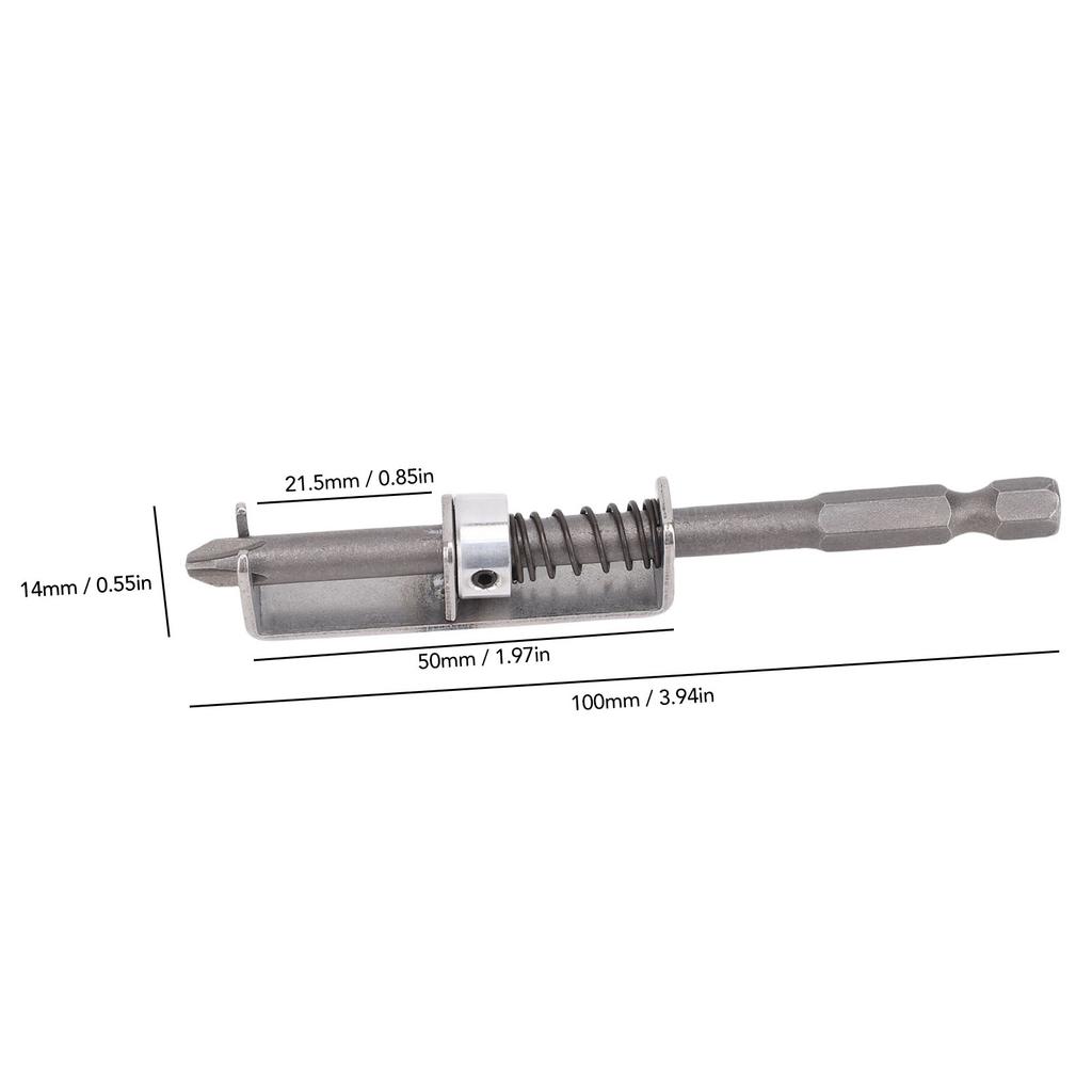 4 Set Spring Loaded Screw Holder Bit Prevent Drop Single Hand Operate Universal Screw Retaining Tool with Wrench