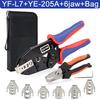 YF-L7 Hand-Powered Coaxial Ratchet Crimp Kit with 6 Replaceable Jaws  Customizable Tool Sets for RG Cable RF Connectors