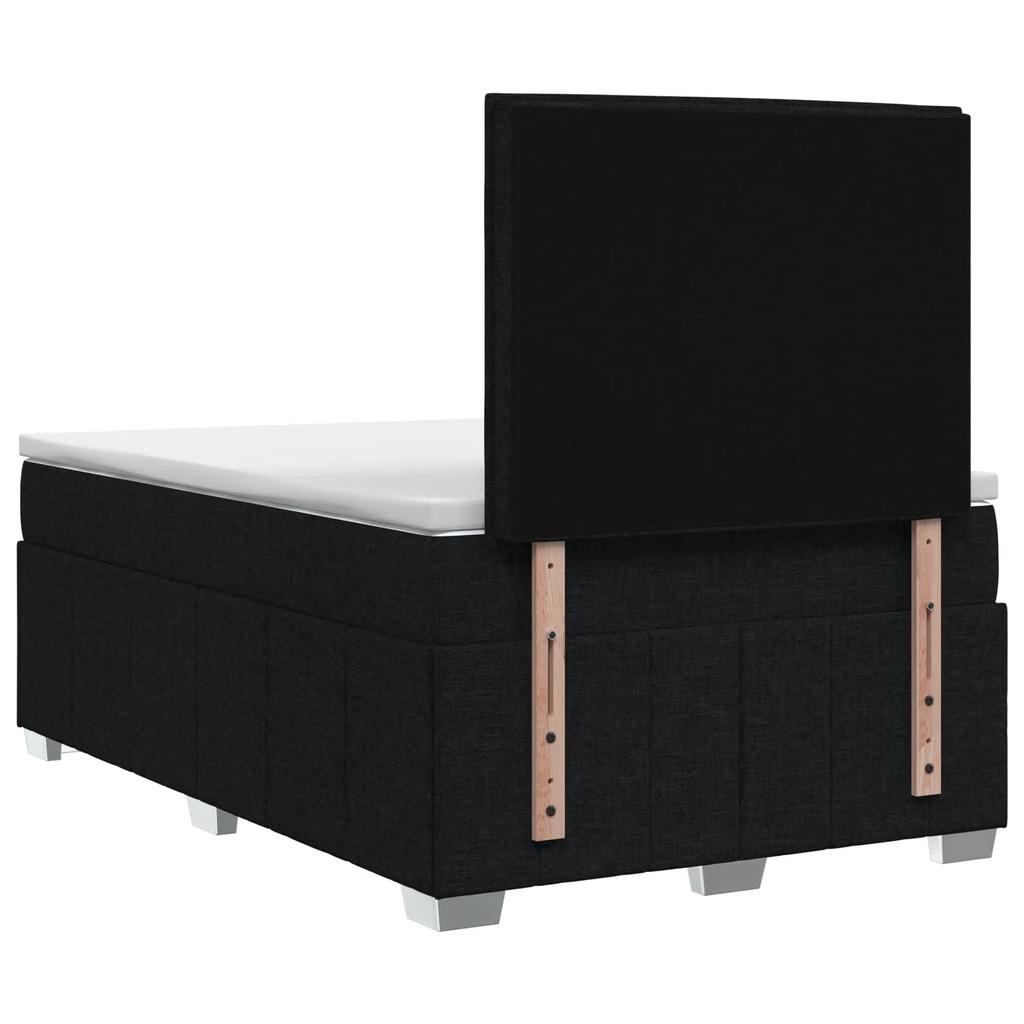 Box Spring Bed with Mattress Black 120 X 200 Cm Fabric