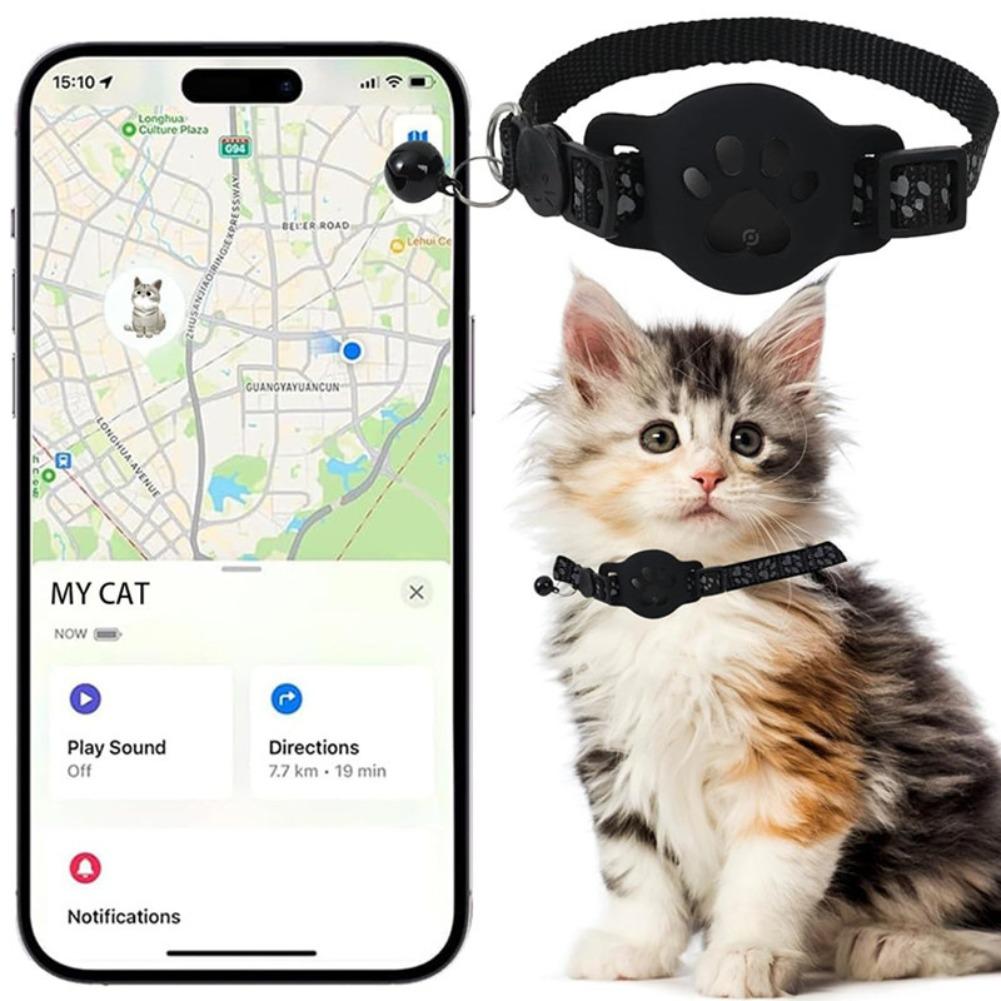 Katzen Smart GPS Tracker Halsband Anti-Verlust Kätzchen Wasserdichter Tracker Hund Verstellbare Sicherheits schnalle Reflektierendes GPS Halsband Zubehör