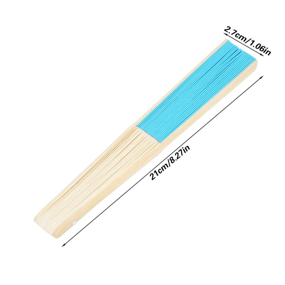 5PCS 8.3in Foldable Handheld Paper Fan Paper Customizable Blank Folding Fan Home Desktop Decoration синий