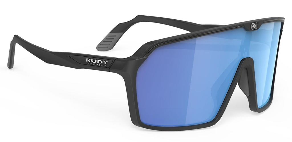 Rudy Project SPINSHIELD Sport-Sonnenbrille Schwarz Matt Blau, Gestell, Multi-Laser-Glas, SP723906-0002