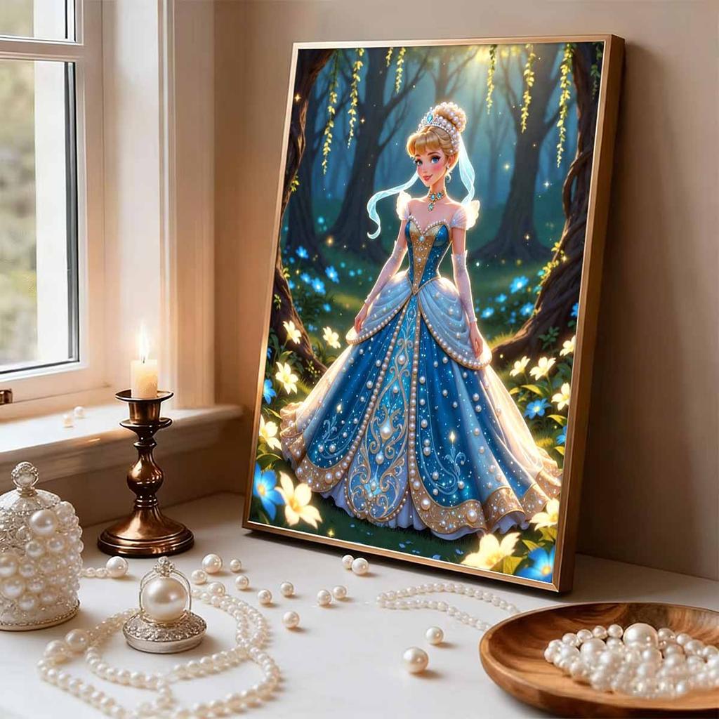 The Disney Cinderella Healing Natural Atmosphere The Pearl embedded Jigsaw Puzzle Handcrafted Decoration Gift Can Be Used As A Home Decoration Item