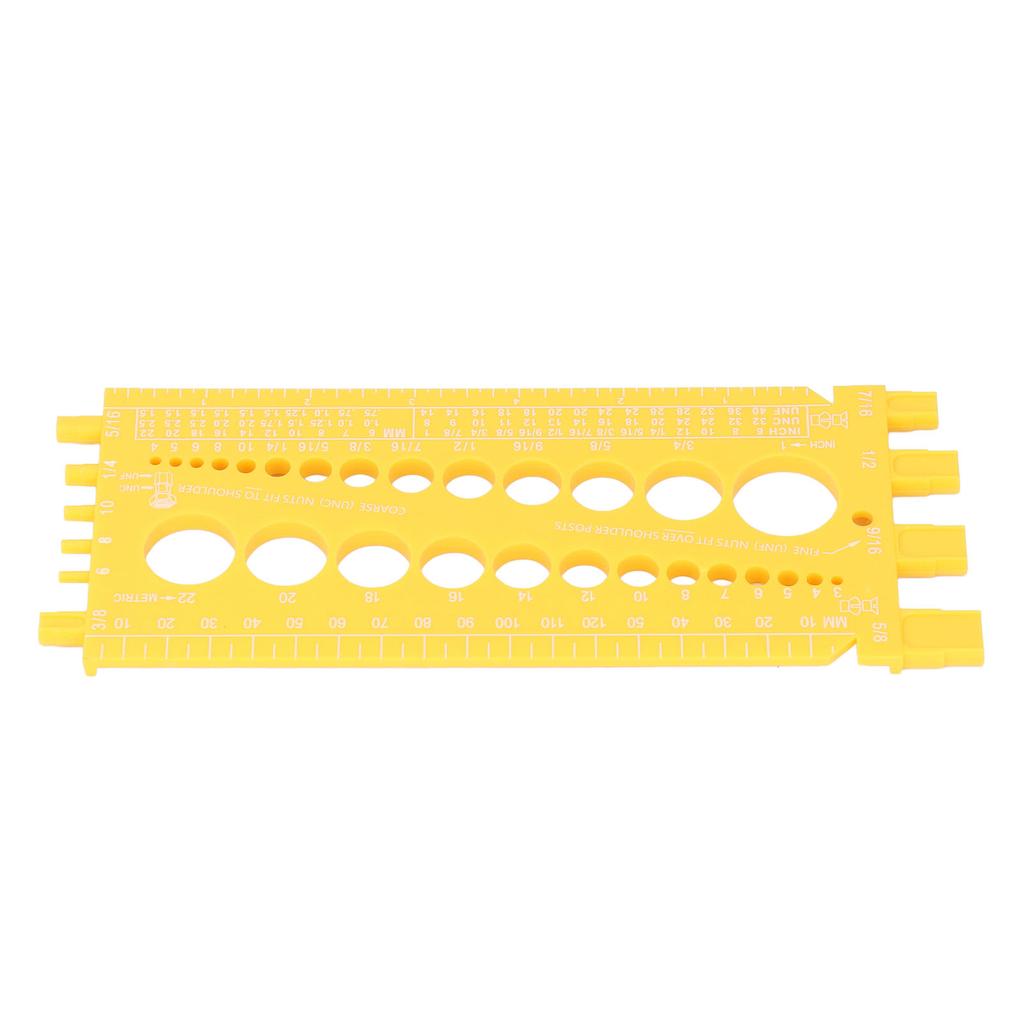 Msuring Tool Plastic Integrated Portable Inch and Millimeter Scale Nut Thrd Gauge
