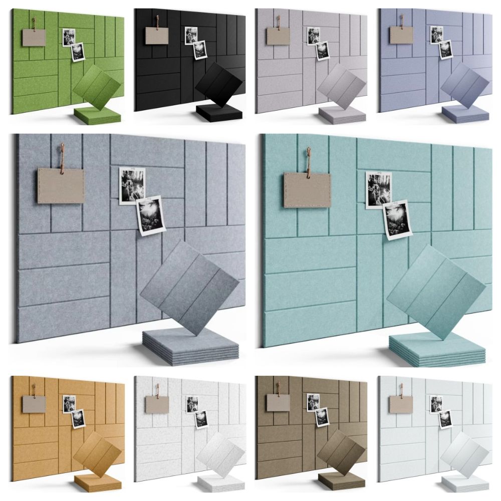 Self Adhesive Felt Acoustic Panels Vertical Stripe Memo Board Pinboard Tiles Dart Pads
