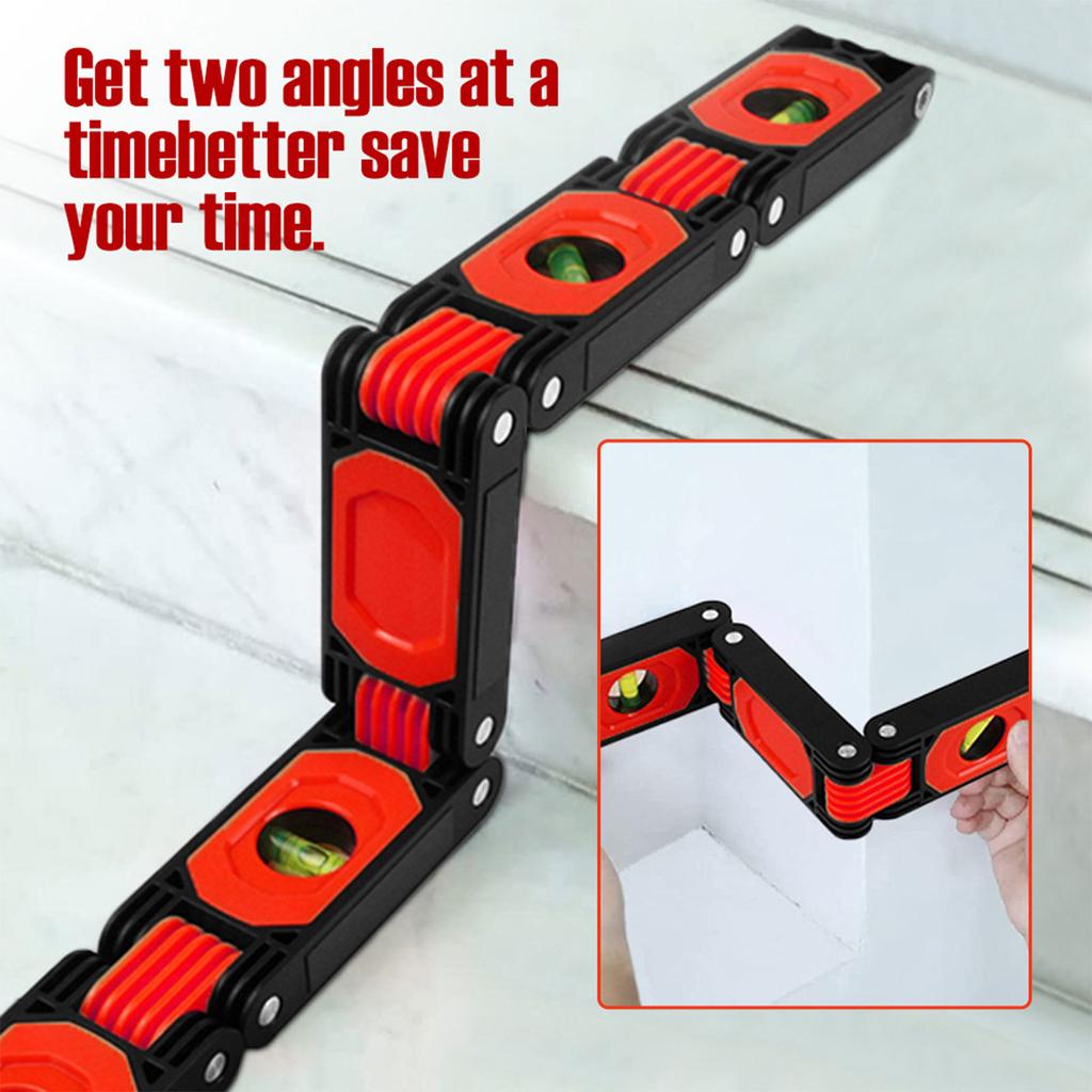 Foldable Level, 24Inch Multi-Angle Measurement Woodworking Tools, with 45° Bubbles for Carpenters,Woodworkers