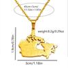 Stainless Steel Canada Map Pendant Necklace Unisex Fashion Trendy Jewelry Accessory