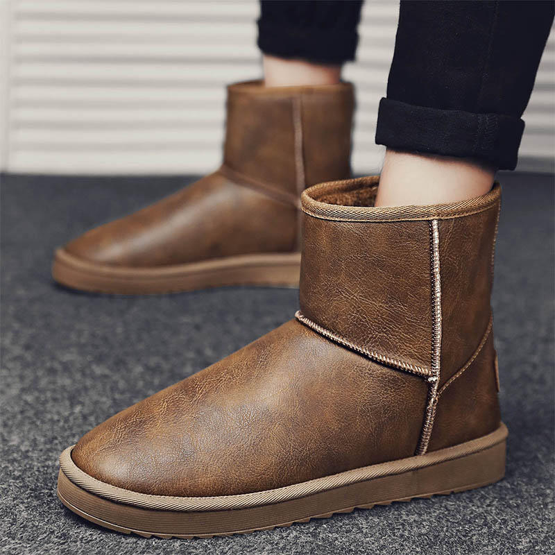 Snow boots Winter cotton shoes Fleece thickened warm fur integrated bread shoes