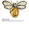 Women Brooch Sparkling Rhinestones Bee Shape Lapel Pin Suits Coats Bags Scarves Badge Versatile Accessory