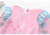 Costume da bagno intero a maniche lunghe con volant per bambina, con slip, certificato CPC per bambini