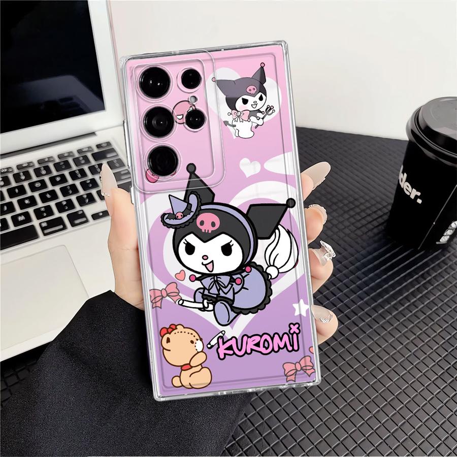 

Case for Samsung Galaxy S26 S20 Plus S22 FE S23 Ultra Note 20 Ultra 10 S21 S25 Edge S24 Phone Cover Cartoon Kuromi My Melody Galaxy S24 FE