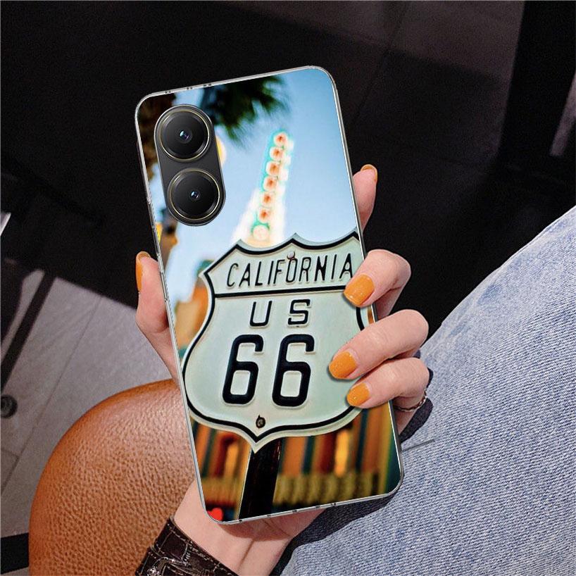 

America Route 66 Phone Case For Xiaomi Poco X7 X6 X5 Pro F7 Ultra Redmi 15C 15 13C 13 12C 12 10 10A 10C 9 9A 9C 9T Cover Poco X7 Redmi 10C