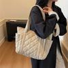 Lingge Tote Bag Women's Commuter Shoulder Bag Large Capacity Student Class Handbag