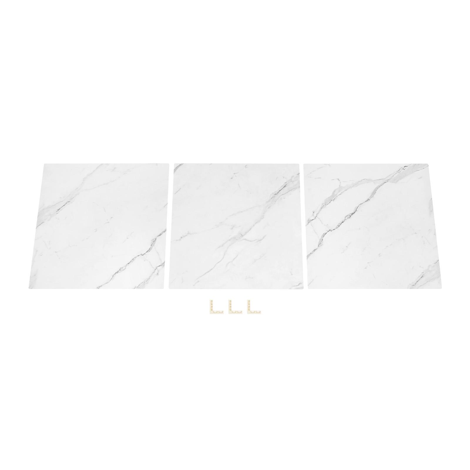 3PCS Double-Sided PVC Photo Backdrop Board 60x60cm Marble White Background for Product Photography Flat Lay Food Jewelry Shoot белый