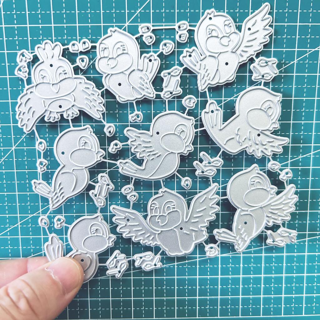 9pcs/set Birds Metal Cutting Dies Cut Die Mold Decoration Scrapbook Paper Craft Embossing Folder Photo Album Decorative Craft